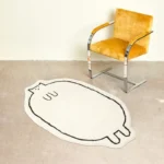 Charming Cat-Themed Fluffy Rug for Kids' Rooms & More!