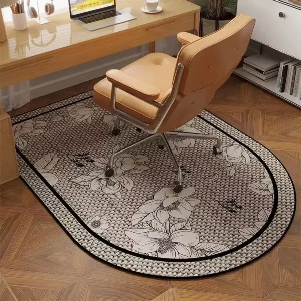 VIKAMA Study Chair Rug Anti-slip and Wear-resistant Floor Protection Pad Office Computer Chair Bedroom Floor Mat Home Decoration