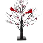 Vintage LED Cardinal Birch Tree Light for Festive Decor - Image 5