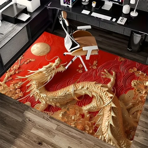 VIKAMA Persian Print Non-Slip Carpet for Home & Hotel Use