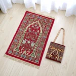 2pcs set Muslims Prayer Rugs With Bag Polyester Portable Blanket Islamic Mat with Tassels Travel Blanket Prayer Mat - Image 5