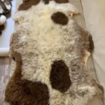 Luxurious 100% Wool Animal Print Sheepskin Rug for Home Use