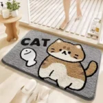 VIKAMA Flannel Absorbent Bathroom Rug Bathroom Entrance Door, Hallway, Entrance Door, Luxury Carpet, Home Decoration