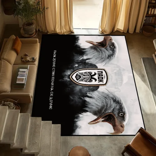 Fashion Club PAOK FC Cartoon Carpet - Stylish & Anti-Slip