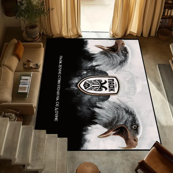 Fashion Club PAOK FC Cartoon Carpet - Stylish & Anti-Slip
