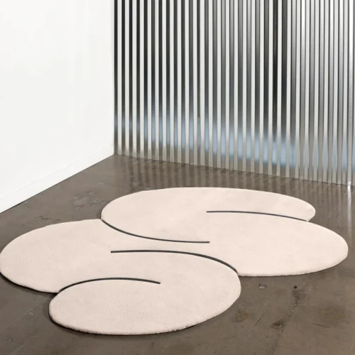 Elevate Your Space! Modern Geometric Oval Rug - Washable & Chic