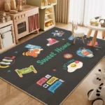 Colorful Cartoon Waterproof Floor Mat for Home & Travel - Image 2