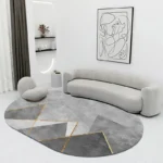 Your Custom Nordic Oval Rug! Modern Geometric Washable Design.