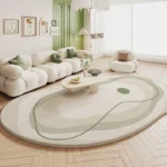 Luxurious Soft Striped Rug: Plush Polyester Living Room Comfort! - Image 3