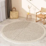 Wabi Sabi Round Rug: Non-Slip, Washable Geometric Floor Art! - Image 2