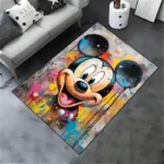 Mickey Mouse Rug Colourful Mickey Mouse Rug Modern Kids Room RugMinnie Mouse Rug Soft Gift Rug NonSlip Nursery Rugs Area Rug - Image 3