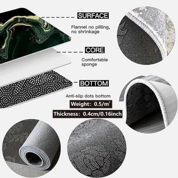 VIKAMA Persian Print Non-Slip Carpet for Home & Hotel Use