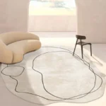 Tailored Modern Oval Rug: Crystal Velvet, Striped, Washable Comfort