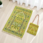 2pcs set Muslims Prayer Rugs With Bag Polyester Portable Blanket Islamic Mat with Tassels Travel Blanket Prayer Mat - Image 3