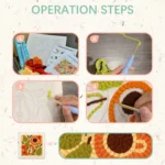 Modern Animal Punch Needle Embroidery Kit for DIY Art - Image 5